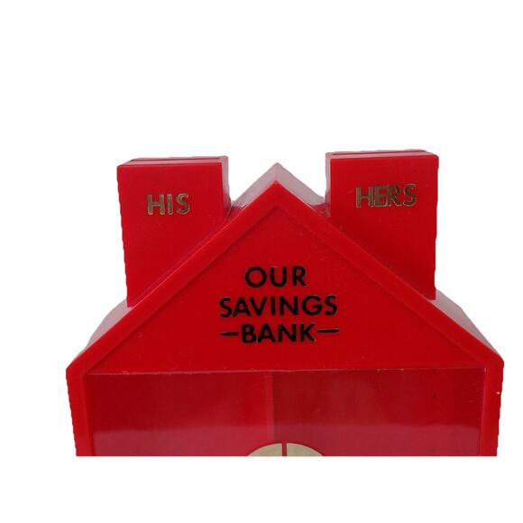 Vintage His Hers Our Savings Bank Novelty bank coin bank - Picture 6 of 6